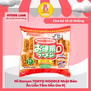 Mì ramen tokyo noodle snack nhật bản ăn liền tẩm sẵn gia vị túi 16 vắt cho bé từ 12m+