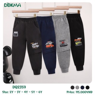 (2-6y) Quần dài bo ống vải cotton mỏng - DOKMA