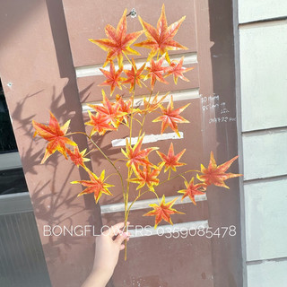 Cành lá phong trang trí làm cây giả loại 4 nhánh một cành có 20 lá