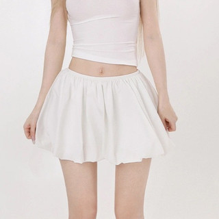 GLORIOUS Chân váy ngắn dáng bí lưng chun freesize có quần bảo hộ GLORIOUS chất liệu cotton