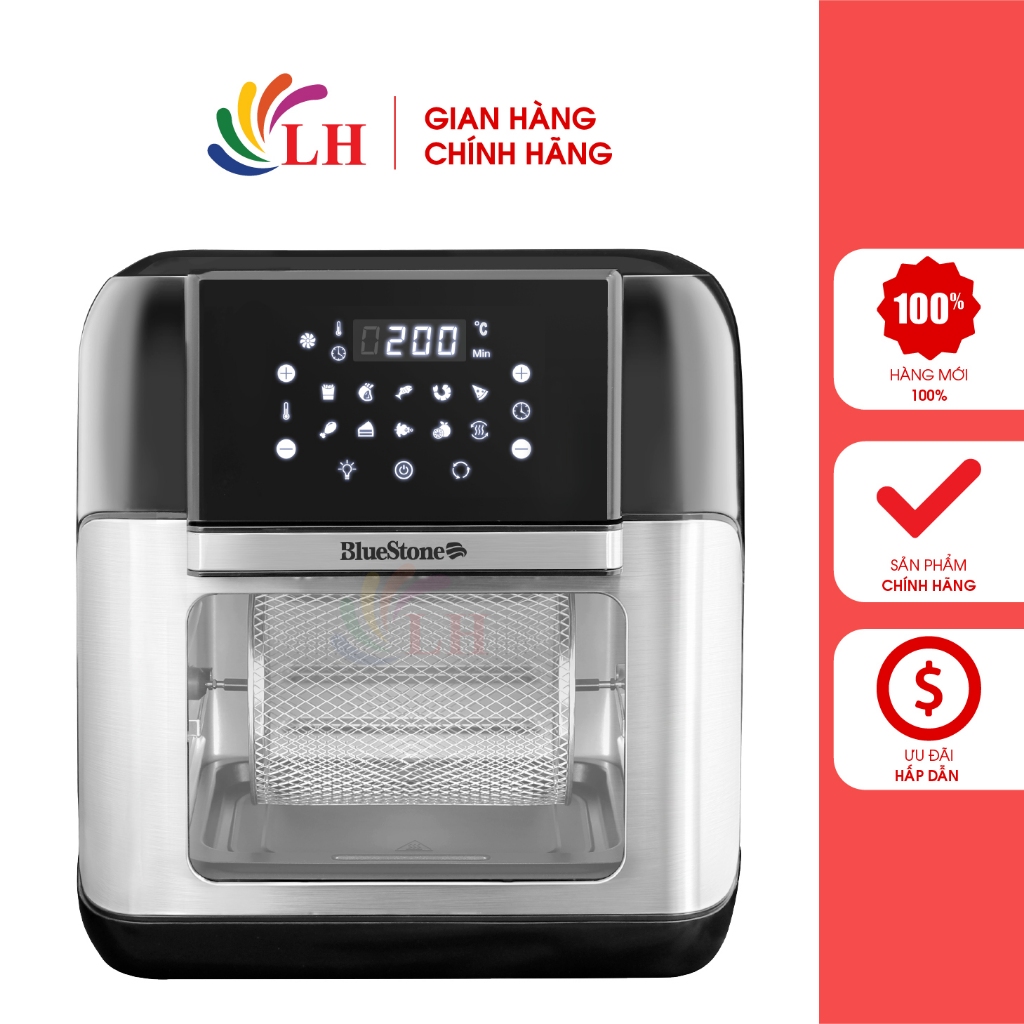 Nồi chiên không dầu Bluestone 10 lít AFB-5888 - Hàng chính hãng - Công suất 1800W Dung Tích 10L