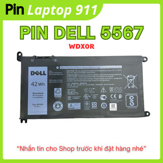 Pin Dell Inspiron 13 5568 5368 5378 15 5567 5578 pin kiểu dẹt lắp trong laptop dell mã pin WDX0R ZIN_42wh