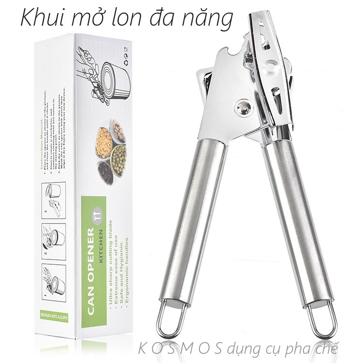 Dụng cụ mở nắp lon bia , đồ đóng lon đa năng (hàng chuẩn loại 1 inox xịn)