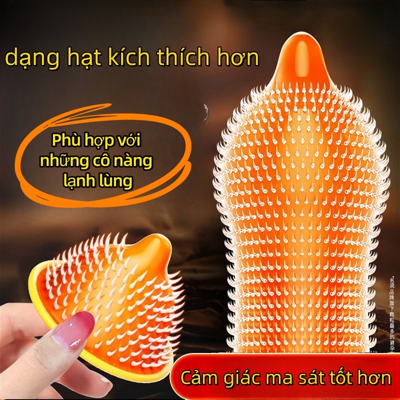 Bao cao su gân gai siêu kích thích Combo,dạng hạt kích thích hơn,Cảm giác như lưỡi mèo,dạng hạt