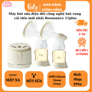 Máy hút sữa điện đôi Fatz Baby Resonance 11plus có chế độ mát xa , hút sữa, công nghệ hút rung matxa cải tiến