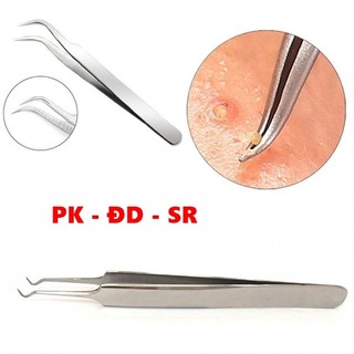 Nhíp lấy nhân mụn đầu nhọn, nhíp gắp mụn thép không gỉ giúp lấy cồi mụn dễ dàng dài 8.7cm - siêu rẻ