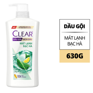 Dầu gội clear mát lạnh bạc hà 630g
