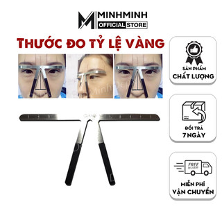Thước đo tỉ lệ chuẩn xác kèm cán dùng đo khuôn chân mày