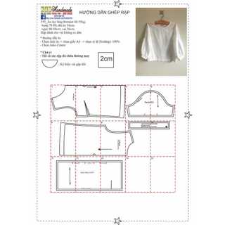 Rập áo croptop tay phồng 555 (BẢN VẼ)