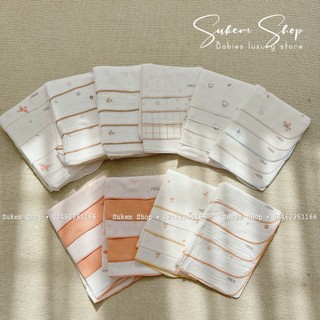 Nous - khăn sữa cho bé, khăn sữa xô nous set 5 chiếc mềm mại, thấm hút cho bé