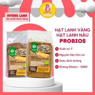 Hạt lanh vàng - hạt lanh nâu hữu cơ probios ý bịch 500g / chiết 100g - nấu cháo - ăn dặm - làm sữa hạt