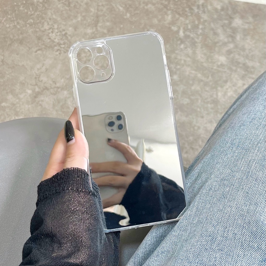 [ Iphone 11 Pro Max ] Ốp Lưng Gương Silicon Chống Sốc
