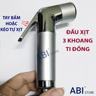 ĐẦU VÒI XỊT NHÀ VỆ SINH TOILET 3 KHOANG TI ĐỒNG BỀN ĐẸP GIÁ RẺ HÀ NỘI