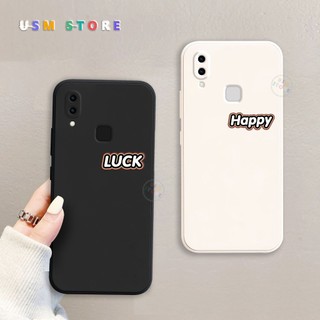 Ốp lưng Vivo X21, silicon dẻo nguyên khối, in nổi Luck Happy