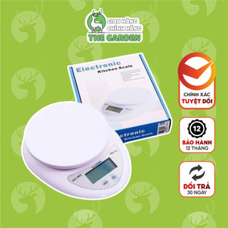 Cân tiểu ly điện tử nhà bếp mini THE GARDEN B05 định lượng 1g - 5kg làm bánh độ chính xác cao kèm 2 viên   AAA