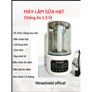 Máy làm sữa hạt đa năng 1,5l chống ồn chính hãng Nineshield KB506 xay sữa hạt,15 chức năng sử dụng,phiên bản cao cấp