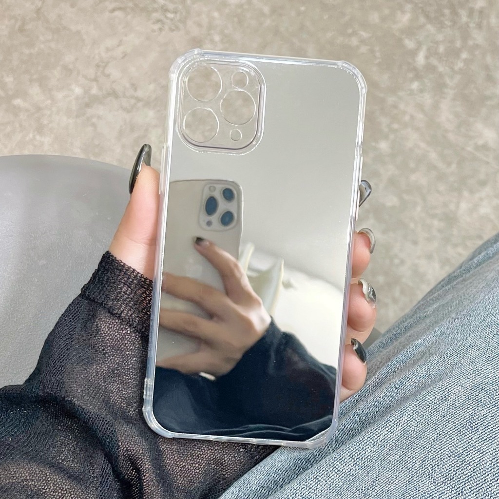 [ Iphone 11 Pro ] Ốp Lưng Gương Silicon Chống Sốc
