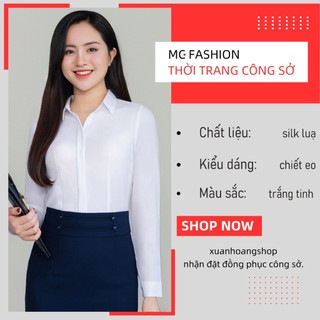 Áo Sơ Mi Trắng Nữ Công Sở Dài Tay, Cộc Tay, Tay Lỡ Mc Fashion a0074