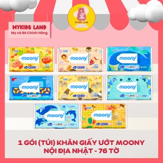 Khăn ướt moony cho bé nội địa nhật bản - 76 tờ