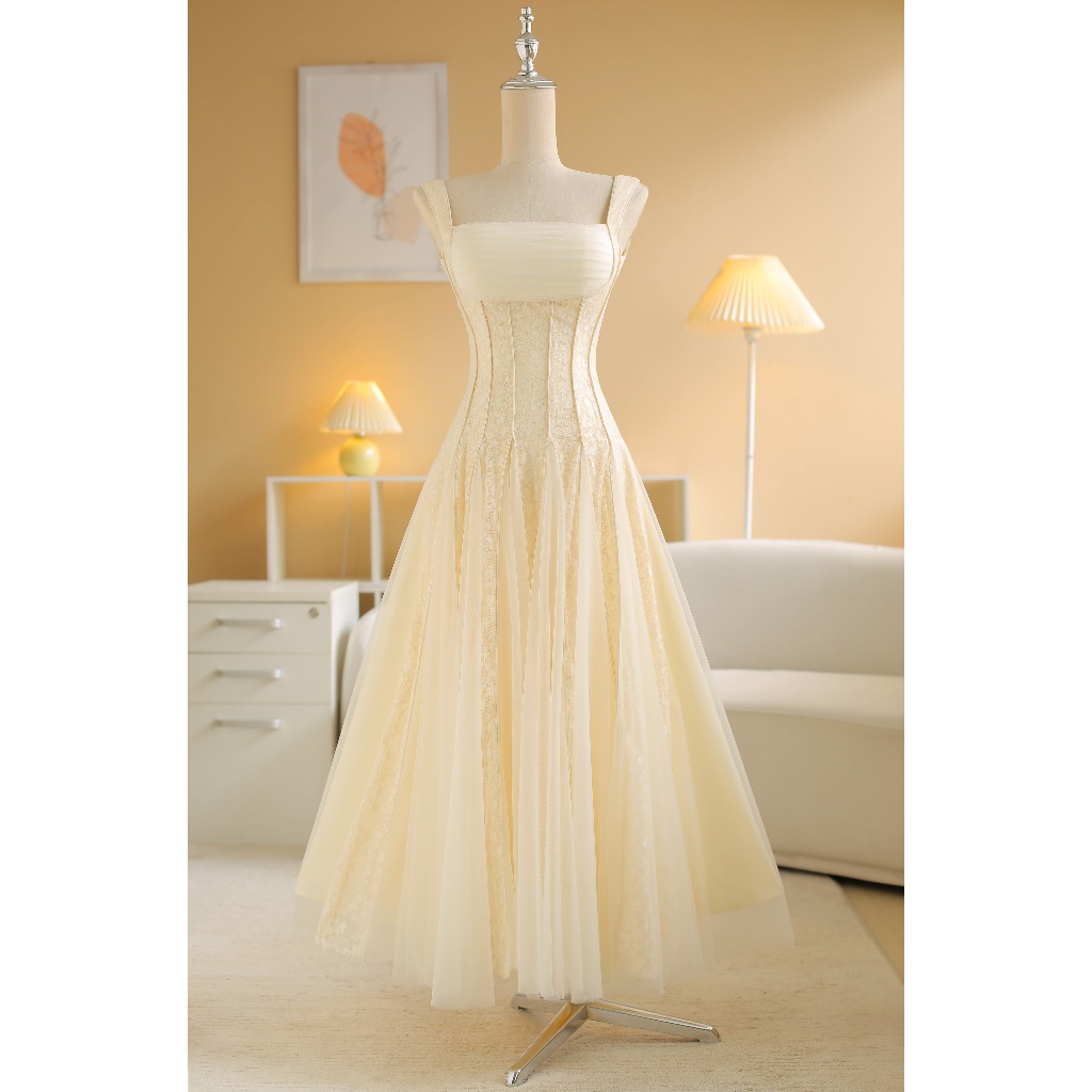 SÒ VINTAGE - ELODIE đầm maxi ren ánh phối lưới | BigBuy360 - bigbuy360.vn