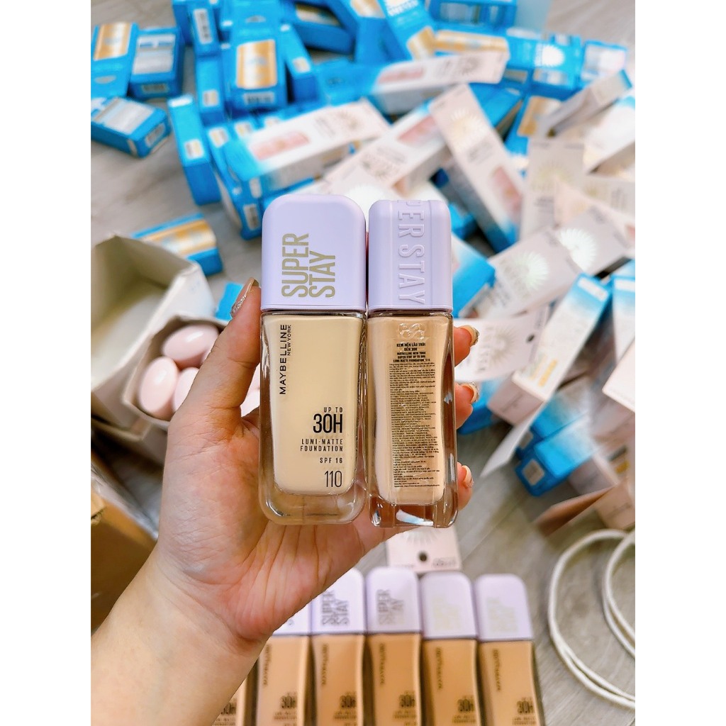 Kem Nền Bắt Sáng, Che Phủ Siêu Nhẹ Mặt Maybelline Superstay Lumi Matte 30H New York 35ml