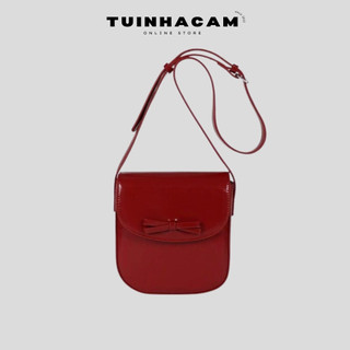 Túi đeo chéo nữ mini Tuinhacam túi nhỏ màu đỏ đựng vừa điện thoại đeo chéo phong cách Hàn QuốC thời trang - TNC124