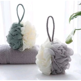 Bông tắm tròn phối 2 màu