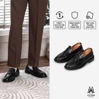 Giày lười Minimalism Penny loafer - da bò nguyên tấm , đế khâu cao su đúc