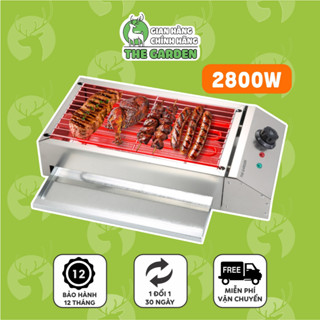 Bếp nướng điện không khói đa năng THE GARDEN công suất 2800W chất liệu INOX 304 làm trà sữa đất nung, thịt nướng