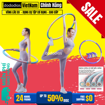 Vòng Lắc Eo Giảm Mỡ Bụng Cho Nam Nữ - Tập Thể Dục Tại Nhà Hiệu Quả - Dụng Cụ Tập Bụng Eo Thon - Hàng Chính Hãng Dododios