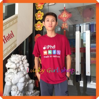 [BIG SIZE ĐẾN 110KG] Áo Thun Nam Nữ Du Lịch In Logo iPhở - Lucky Girl shop NHA TRANG