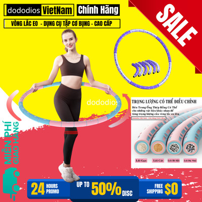 Vòng Lắc Eo Giảm Mỡ Bụng Làm Vòng 2 Eo Thon Tập Thể Dục Hiệu Quả Có Thể Tháo Lắp Dễ Dàng, Thay Đổi Được Cân Nặng