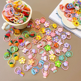 Set 10 Dây Buộc Tóc Hoạt Hình Cho Bé Gái - Chun Buộc Tóc