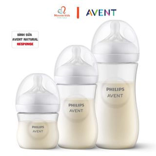 Bình sữa Avent Natural Response 125ml/260ml/330ml cho bé chất liệu nhựa PP - Monnie Kids