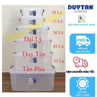Thùng nhựa trong đựng đồ Duy Tân 10/15/30/45/55/90L (Giao Siêu Tốc)