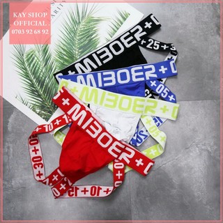Quần lót nam jockstrap sexy dây nâng mông cao cấp Miboer thun cotton - Quần sịp nam giảm ma sát