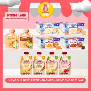 Váng sữa nestle p'tit - babybio pháp - heinz úc - cho bé từ 6m+