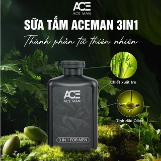 Sữa tắm nam 3 in 1 ACEMAN 320ML tắm gội toàn thân hương nước hoa nam tính
