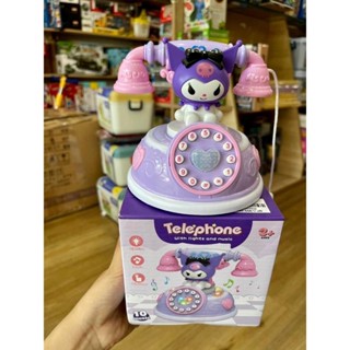 Đồ Chơi Điện Thoại Bàn Kuromi, Điện Thoại Kuromi Có Đèn Có Nhạc Vui Nhộn, Đồ Chơi Cho Bé Baby Shark