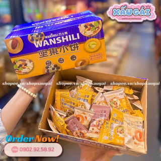 Bánh quy wanshili mix hạt ngũ cốc 408g