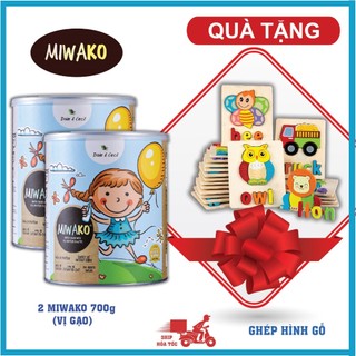  2 Hộp MIWAKO 700g Vị gạo Sữa Công Thức Thực Vật Hữu Cơ 