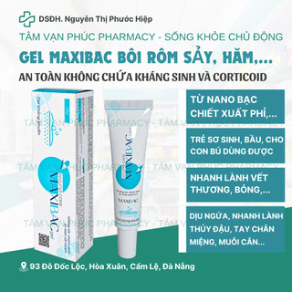  GEL BÔI MAXIBAC Bôi Bỏng Rôm Sảy Hăm Trầy Xước Vết Thương Muỗi Cắn Kiến Cắn Thủy Đâụ Tay Chân Miệng Viêm Da 