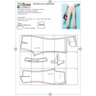 Rập quần loe mã 1102 - giấy a0