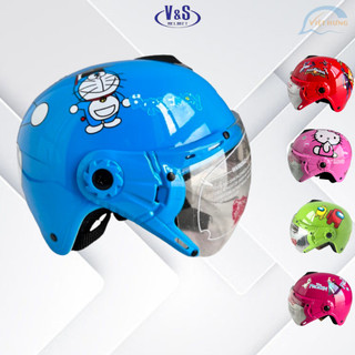 Nón bảo hiểm trẻ em VS103KS - Doraemon - Dành cho bé có trọng lượng nhỏ hơn 18kg- Vòng đầu 50-52cm - Kính trong suốt