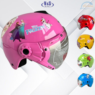 Mũ bảo hiểm trẻ em có kính - Phù hợp cho bé nặng dưới 18Kg - VS103KS - vòng đầu 50-52cm - Công chúa - siêu nhân - Kitty