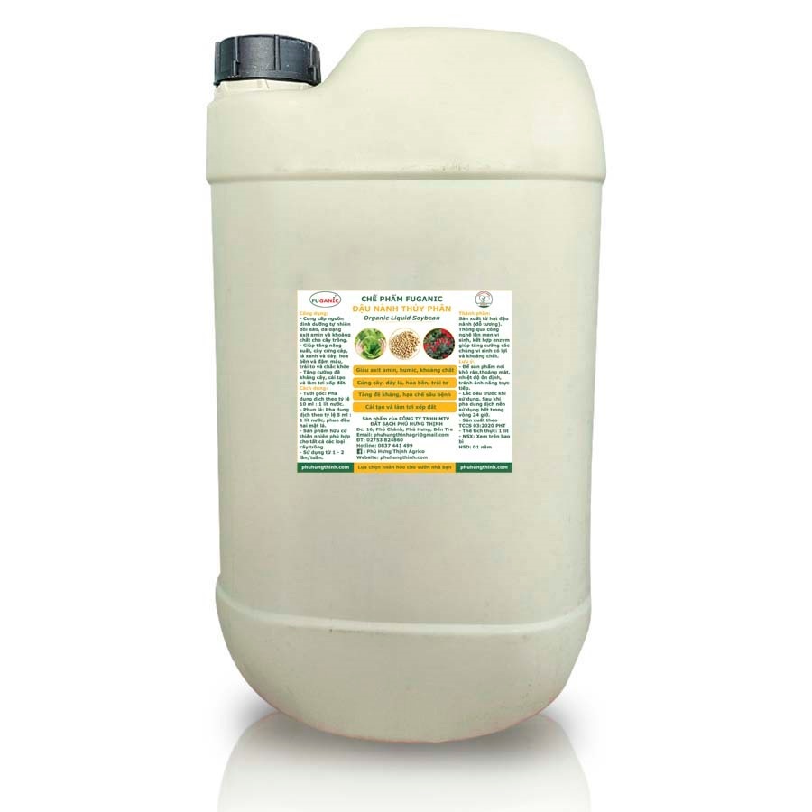 (Can 30 lít) Phân đạm đậu nành (đỗ tương) humic hữu cơ