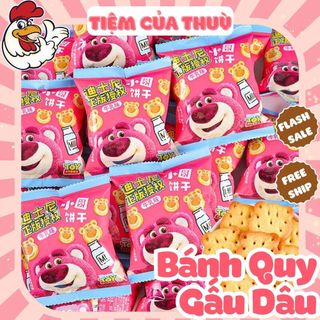 Bánh quy sữa gấu dâu lotso, , bánh quy bơ sữa, bánh gấu dâu losto