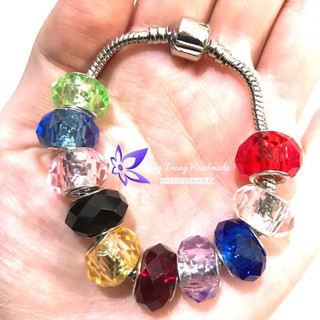 (mua từ 5 giá 10k/cái) Charm lùa KHÍA TRONG SUỐT cao cấp phối vòng pan