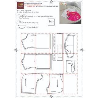 Rập giấy a0 mã r213 - bộ thun cho bé