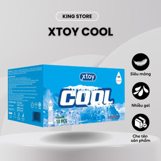 Bao cao su gai XTOY COOL the mát hương thơm siêu mỏng gân gai kéo dài quan hệ hộp 10c